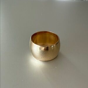 14k Solid Yellow Gold Cigar Band Ring 10.91g  Sz 7